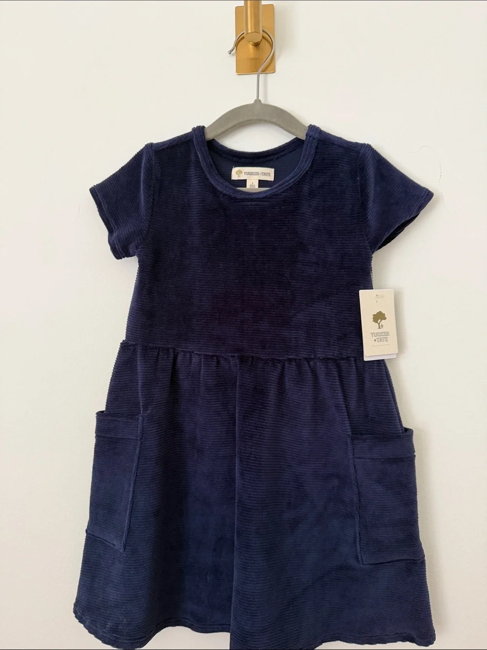 Tucker + Tate Deep Navy Corduroy Pocket Dress